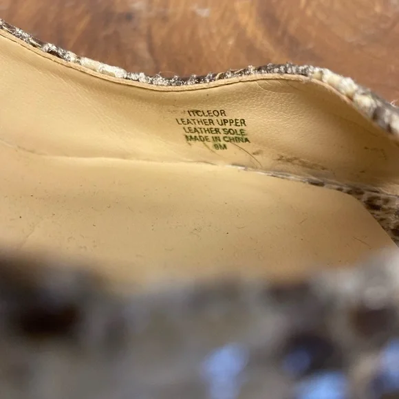 Ivanka Trump Snakeskin Peep Toe Leather Heels - Picture 3 of 8